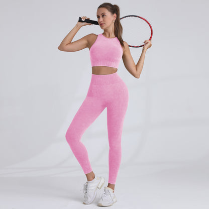 High Intensity Autumn Winter Sports Bra and High Waisted Leggings Set for Running Yoga and Fitness Shape Enhancing Performance Wear with Moisture Wicking Technology