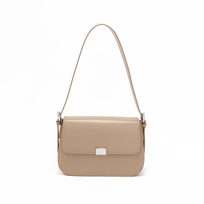 Genuine Leather Women's Bag Chic Underarm Tote Bag with Feel Versatile Cowhide Shoulder and Crossbody Design