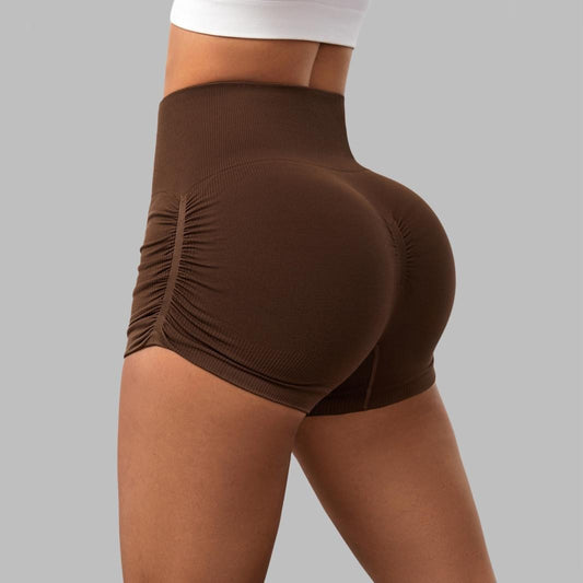 High Waisted Solid Color Ribbed Yoga Pants for Women Quick Dry Running Fitness Leggings Seamless Scrunch Tights for Comfort and Style