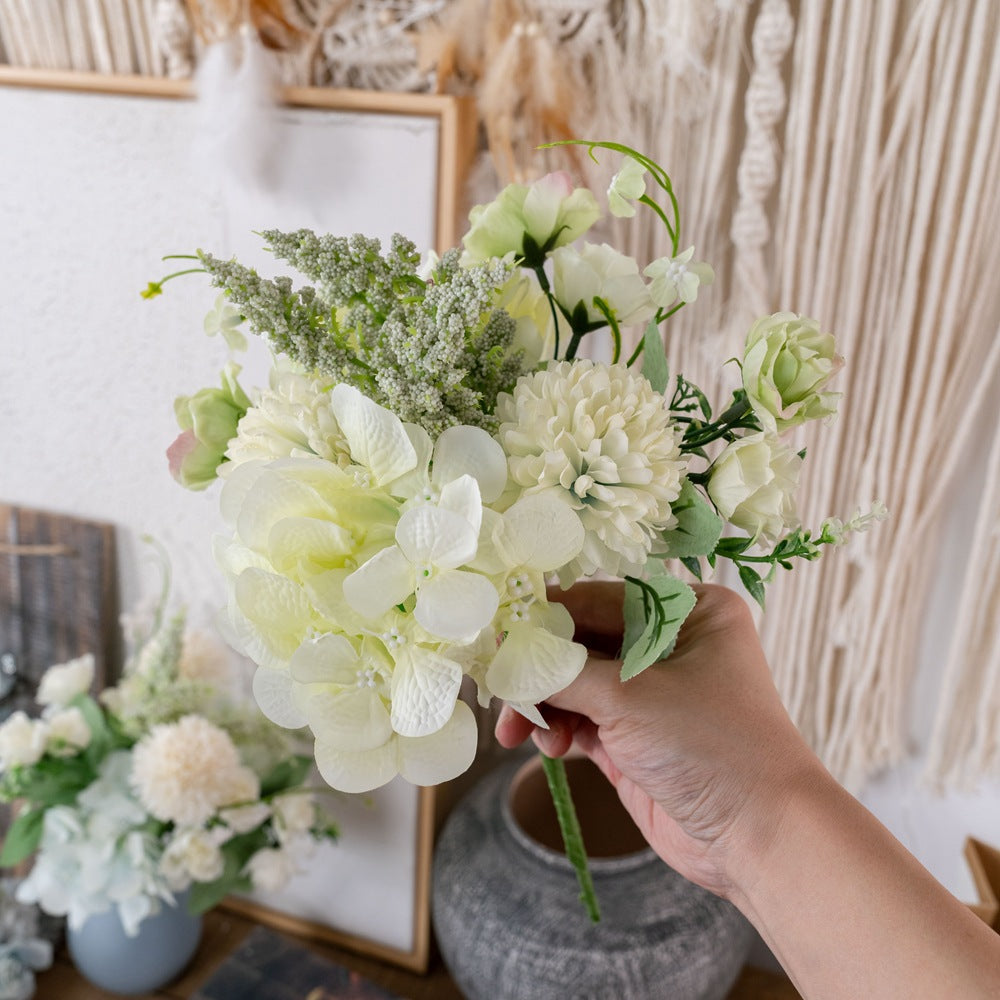 Trendy Hydrangea-Inspired Faux Flower Bouquet for Home Decor - Perfect for Weddings and Floral Walls - DY1-3120