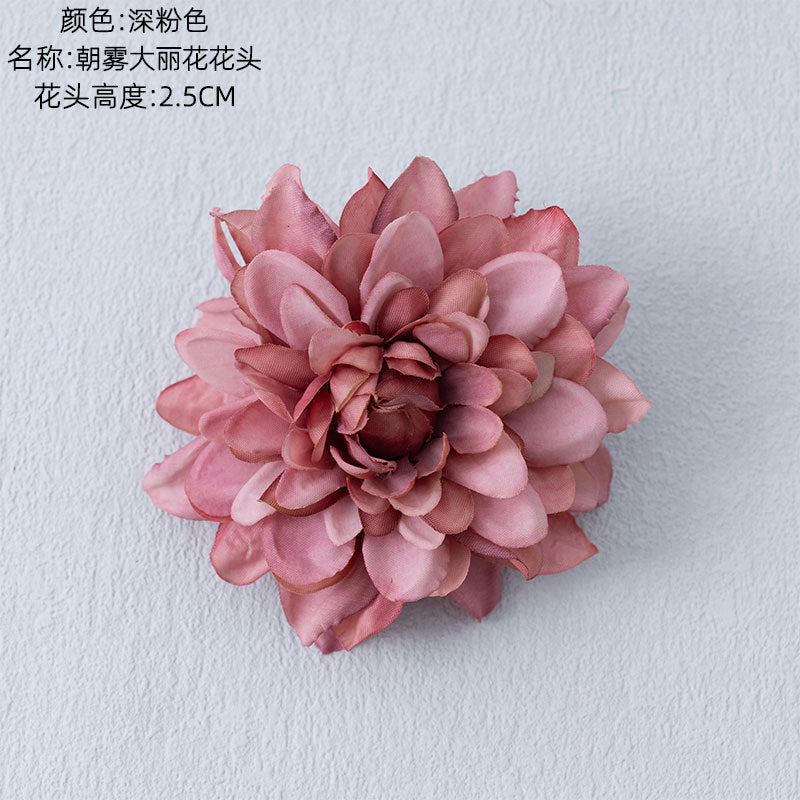 Realistic Morning Mist Dahlia Flower Head - Beautiful Fake Green Plant for Wedding Decorations, Home Décor, and Special Events - Model MW07304