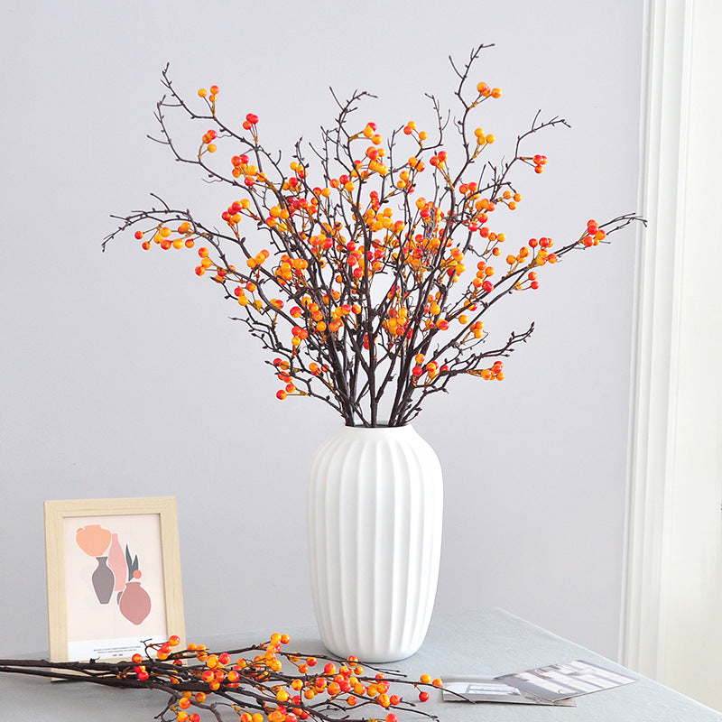 Realistic Faux Winterberry and Southern Candleberry Branches for Festive Home Decor – Perfect for Living Room, Housewarming, and New Year Celebrations