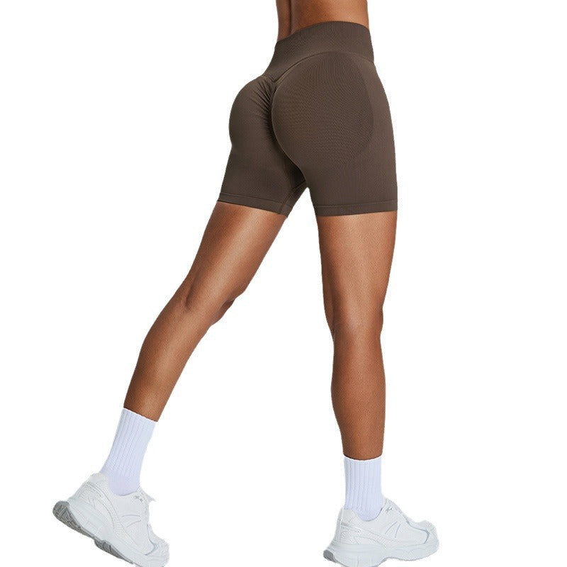 Seamless Lifted Butt Yoga Shorts for Women Quick Dry Peach Skin Fabric for Running Fitness and Gym Workouts