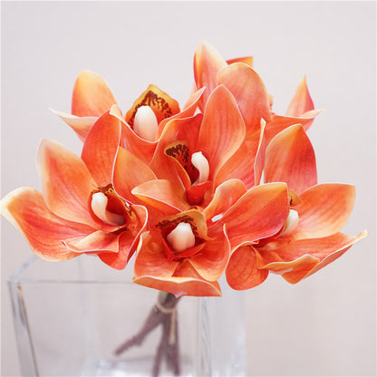 Quality Touch Orchid Bouquet - Realistic Artificial Flower Arrangement for Elegant Table Decor, Bathroom Decorations, and Stunning Event Centerpieces