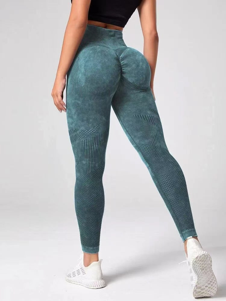 High Waisted Seamless Butt Lifting Yoga Pants Sand Washed Soft Finish Leggings for Comfort and Style