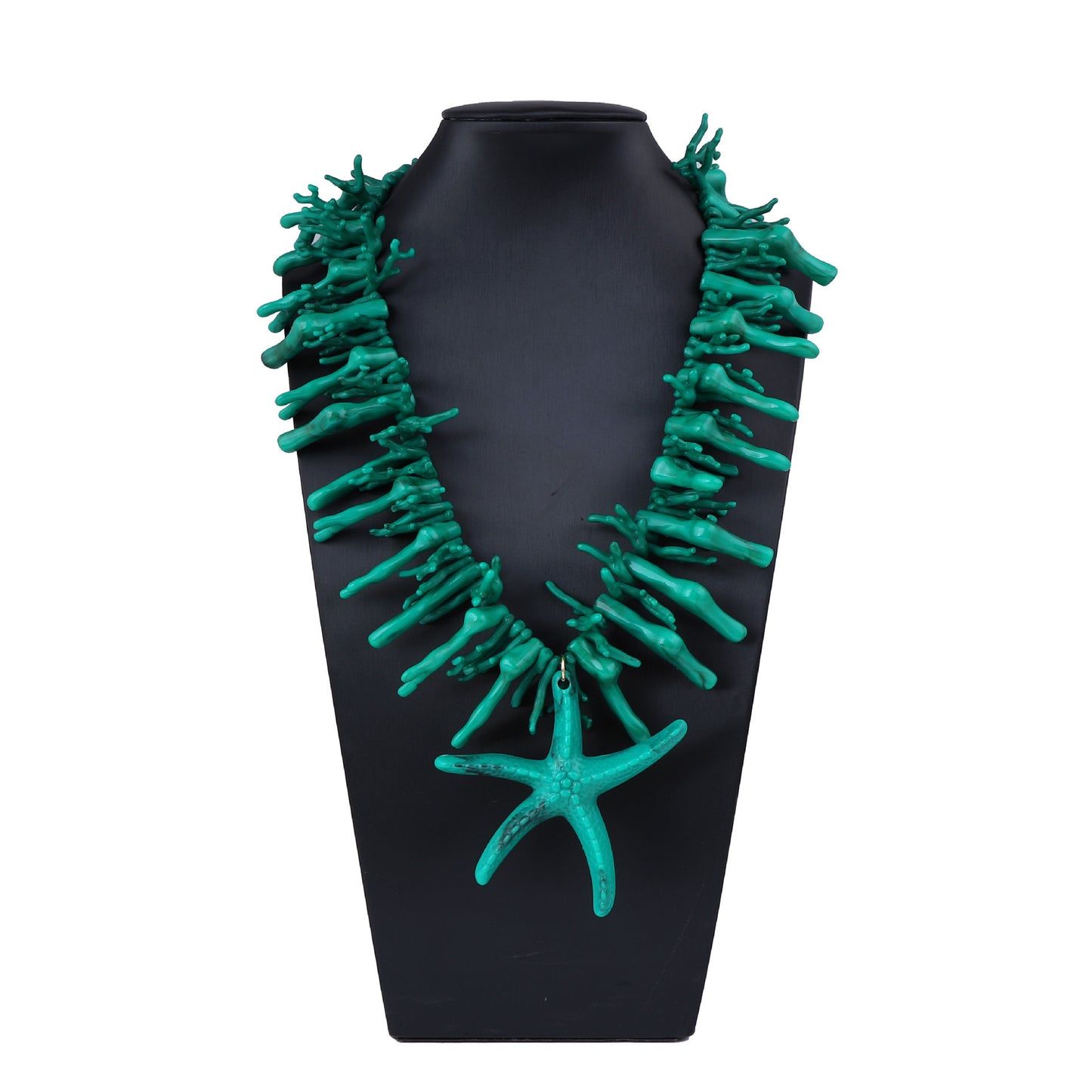 Stunning Ocean-Inspired Statement Necklace with Unique Faux Coral and Large Starfish Pendant - Casual Chic Luxury for Women