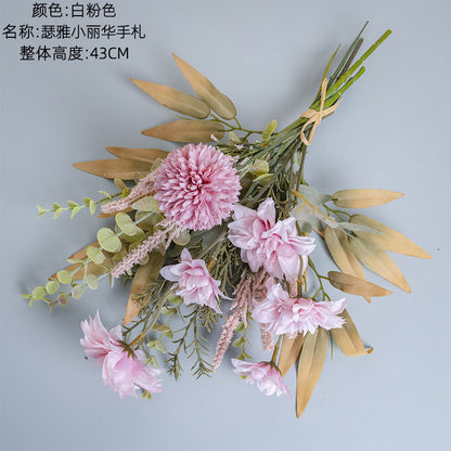 Stunning Simulated Flower Wall Décor: Seya Lilihua Handwritten Artistic Bouquet for Weddings, Perfect for Home and Event Decoration - CF01236A