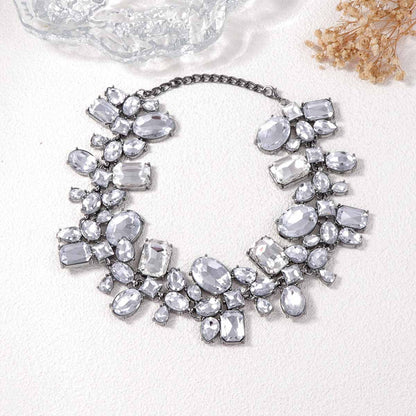Stunning Irregular Geometric Rhinestone Choker Necklace – Luxurious, Statement-Making Crystal Accessory Perfect for Elegant Parties & Versatile Everyday Wear