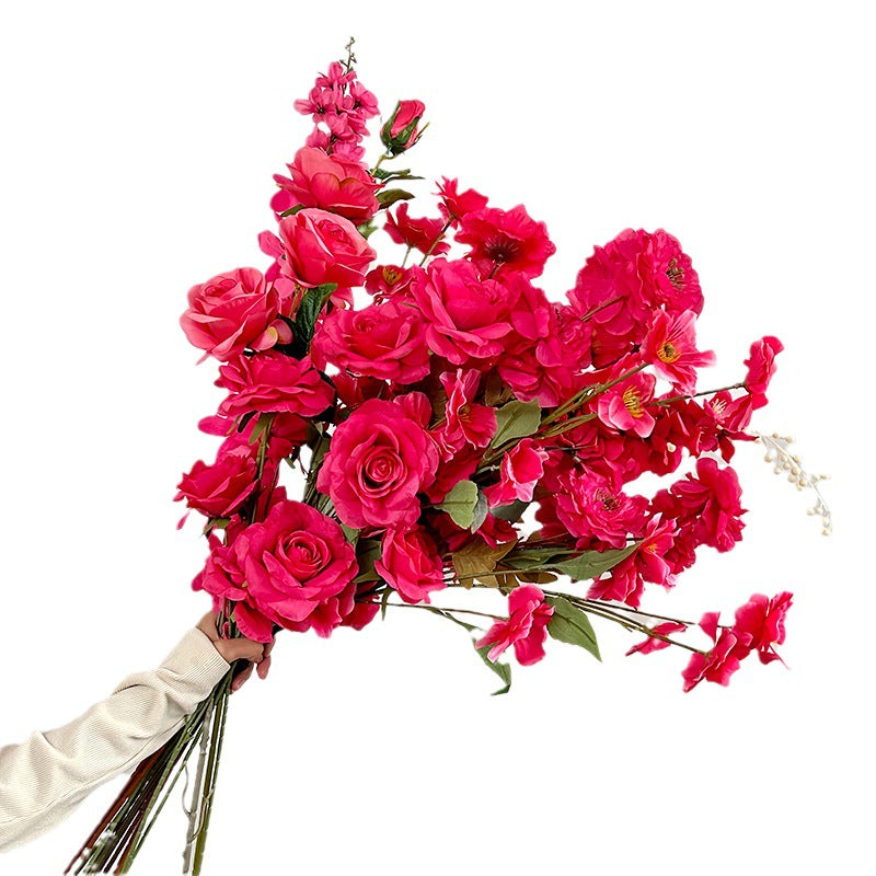 Stunning Hot Pink Artificial Flowers for Wedding Decorations - DIY Wedding Room Setup with Beautiful Faux Hydrangea and Rose Arrangements