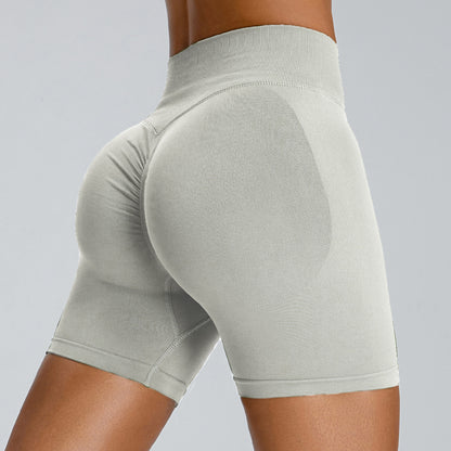 Seamless High Waisted Women's Yoga Shorts Quick Dry Peach Fitness Pants for Comfort and Flexibility