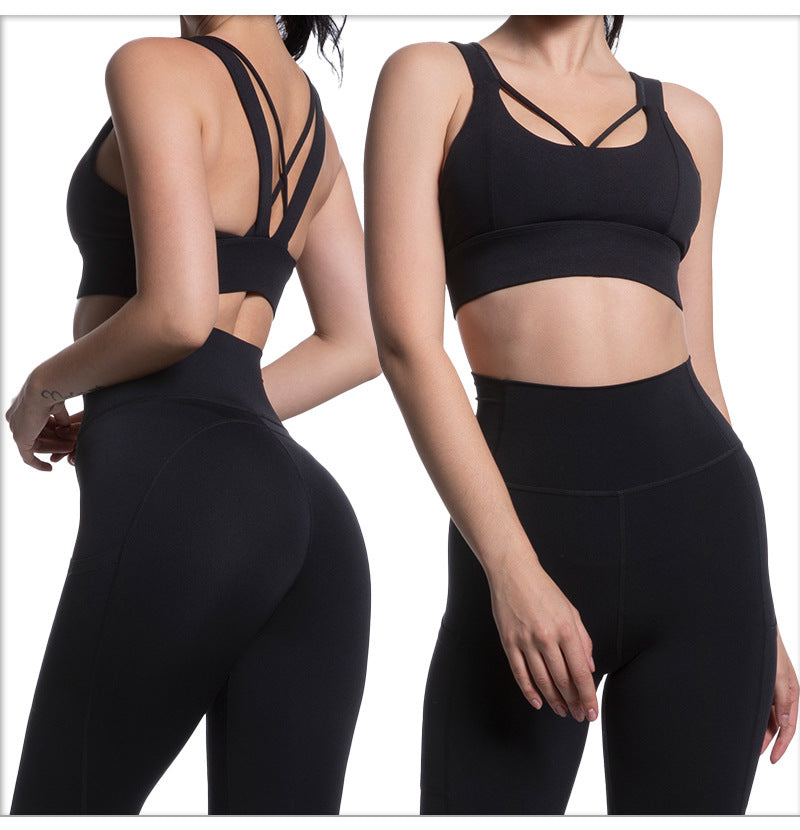 High Waist Butt Lifting Leggings and Tight Fitting Yoga Bra Set for Comfort and Style Gym Outfit for Yoga Fitness and Everyday Wear