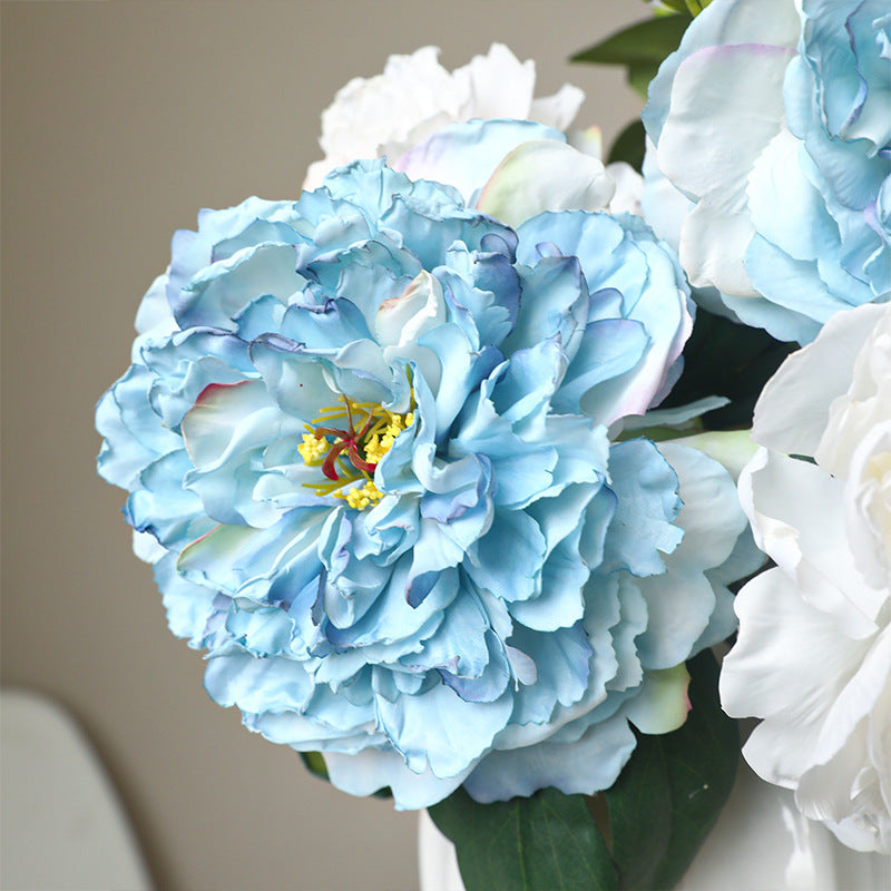 Luxurious Faux Peony Flower Bouquet - Perfect for Wedding Decor, Living Room Accent, and Elegant Hallway Display