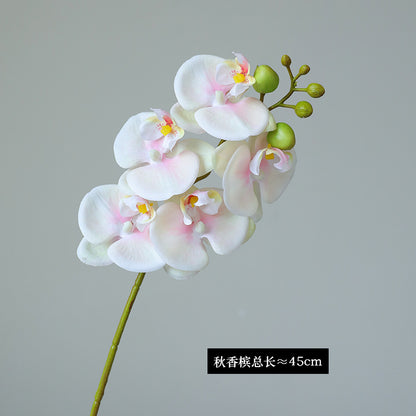 Luxurious Touch: High-Quality Realistic Orchid Flower Arrangement for Home and Dining Table Decor -  Moisture-Retaining Faux Flower Centerpiece