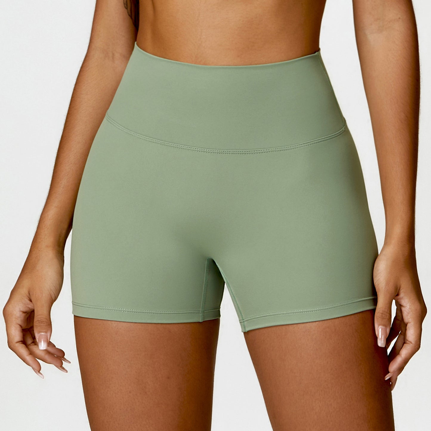 High Waisted Peach Lift Yoga Shorts with Tummy Control for Running and Workouts Style 8518