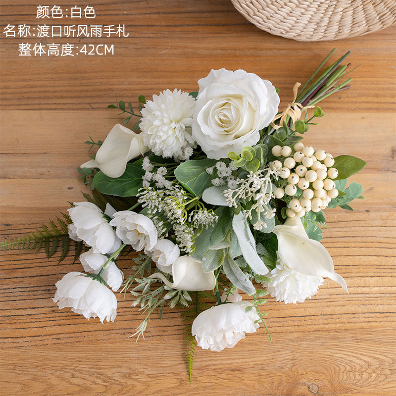 Elegant Artificial Flower Bouquet for Home Décor | Perfect for Weddings and Celebrations | Decorative Wall Hanging - CF01455