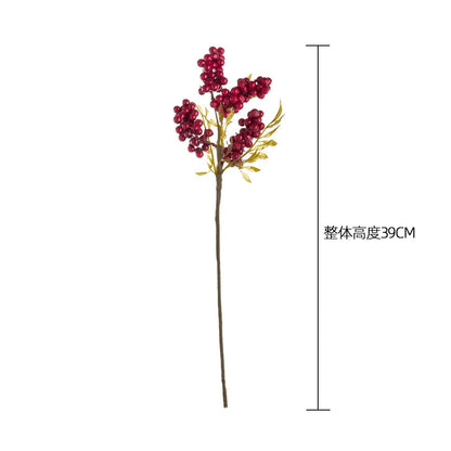 Artificial Bean Branches - Stunning Christmas Berry Decor for Weddings and Home - Silk Flower Arrangement GF15966