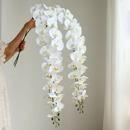 Extra Large Artificial Phalaenopsis Orchid Flowers for Weddings, Events, and Photography – Stunning Hanging Decorations and Elegant Hair Accessories