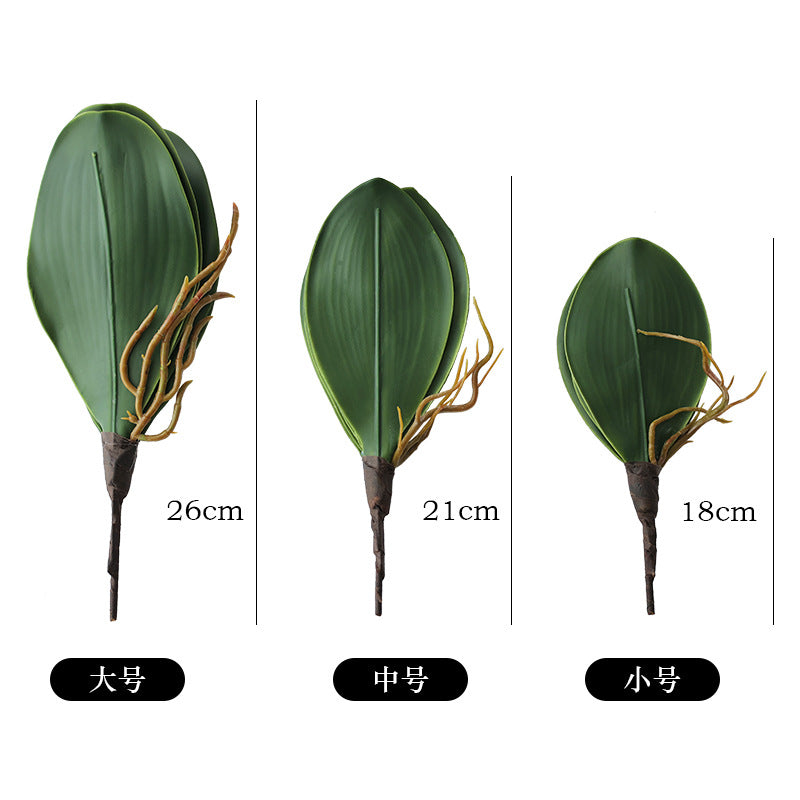 Soft Silicone Orchid Leaf Replica - Lifelike Greenery for Stunning Floral Arrangements, Perfect Home Decor and Garden Enhancements