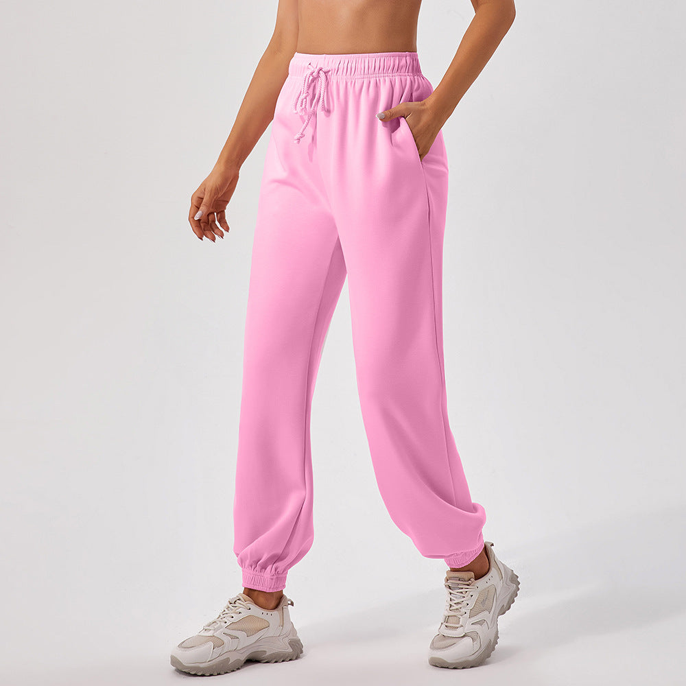 High Waisted Women's Casual Straight Leg Sports Pants for Fall Winter Versatile for Running Lounging and Everyday Outings