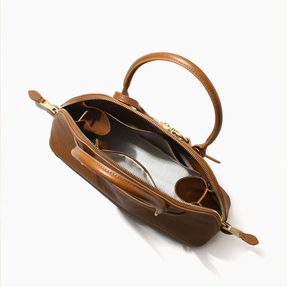 Women's Autumn Genuine Leather Shoulder Bag Spacious Crossbody Tote with Elegant Design for Commuting and Everyday Use