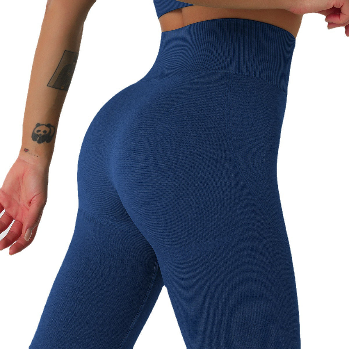 Seamless Solid Color Breathable Quick Dry High Waisted Peach Lift 3 4 Leggings Ultra Stretchy Compression Yoga Pants for Women