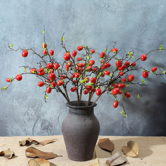 Realistic Cherry Tomato Branch Home Decor | Perfect for Living Room Accent Walls | Stylish Tomato Ornament for Charming Indoor Spaces