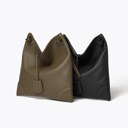 Large Capacity Genuine Leather Tote Bag First Layer Cowhide Crossbody and Shoulder Bag for Everyday Casual Use