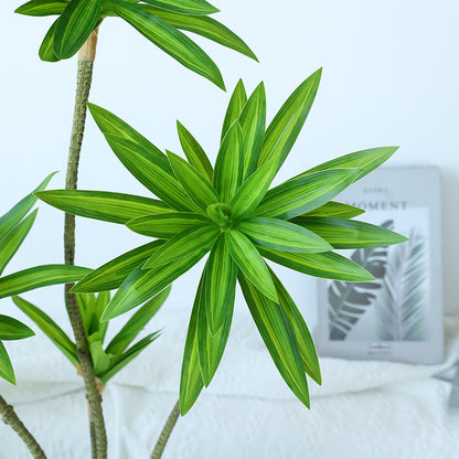 Realistic Green Potted Lily Bamboo Plant - Perfect for Home Decor, Interior Gardening, and Eco-Friendly Landscaping Showcase