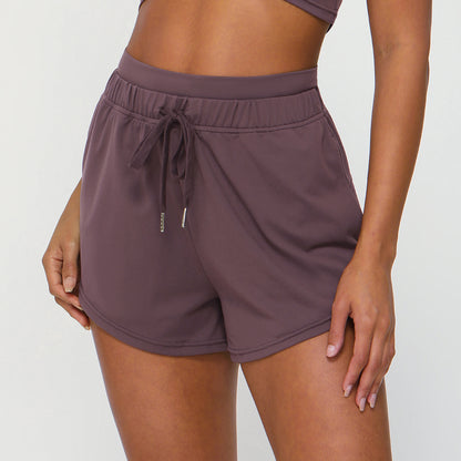 Summer Women s Casual Loose Fit Two in One Drawstring Waist Workout Shorts with Pockets for Comfort and Versatility