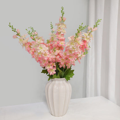 Stunning Artificial Hyacinth and Violet Flower Arrangements for Weddings - Elegant Double-Stemmed Flycatcher Floral Decor for Event Halls and Hotels