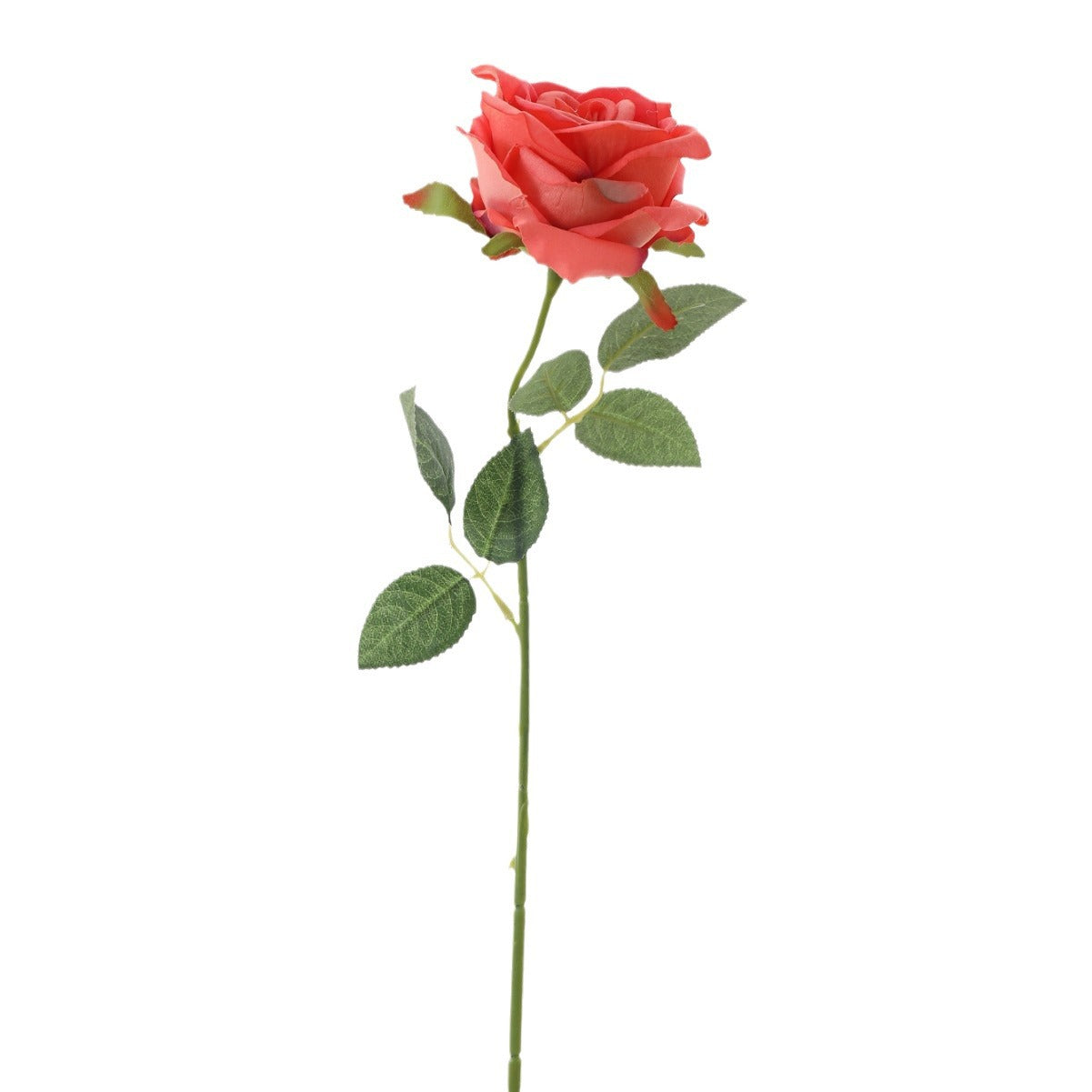 Realistic Velvet Rose Artificial Flower - Single Pearl Rose for Valentine's Day, Weddings, and Home Decor - Elegant Faux Floral Arrangement for Lasting Beauty