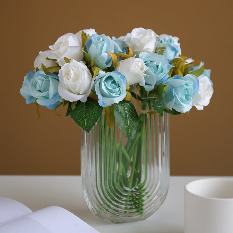 Stunning 12-Head Faux Rose Bouquet - Perfect for Wedding Photography, Bridal Shower, and Special Occasions - Elegant Handheld Floral Arrangement