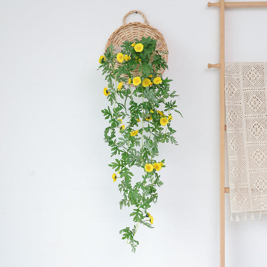 Realistic Faux Daisy Wall Hanging Vines – Perfect Decorative Flowers for Outdoor and Indoor Spaces, Ideal for Living Room Ceiling Baskets & Wall Accents