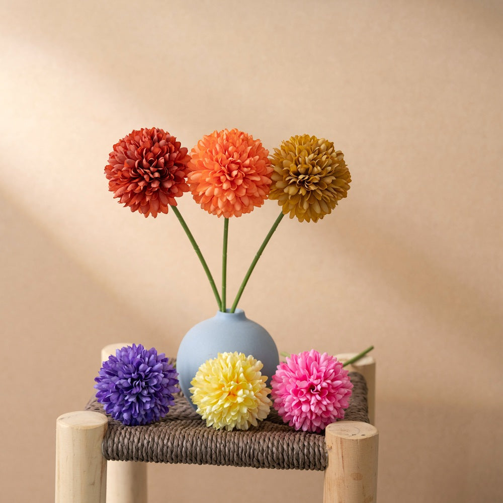 Stella Dandelion Ping Pong Flower Faux Floral Arrangement – Perfect Home Décor for Weddings and Celebrations, INSYC1131