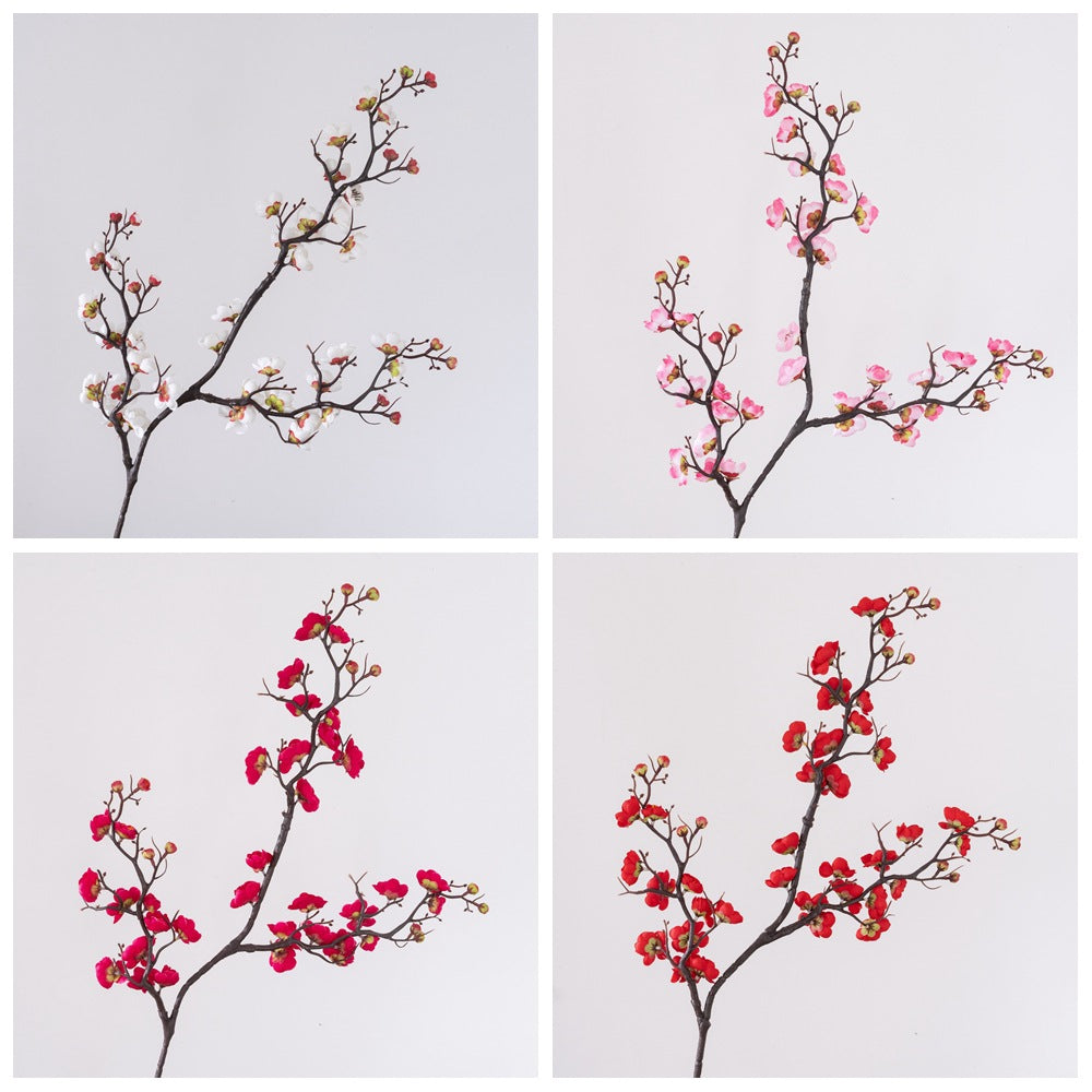 Elegant Rustic Plum Blossom Faux Flowers – Classic Peach Blossom Home Decor for Weddings and Events | Stunning Fake Floral Wall Decoration MW36888