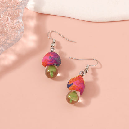 Stylish and Unique Garden-Inspired Soft Clay Mushroom Earrings - Adorable, Versatile Accessories for Women