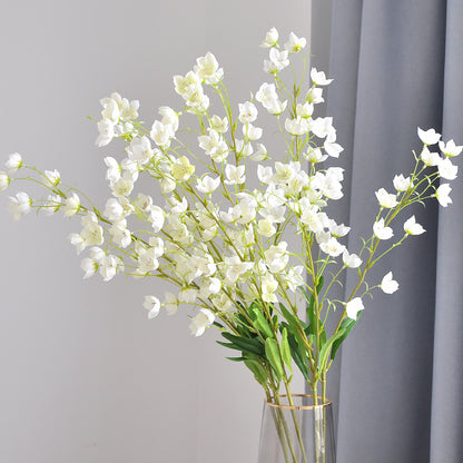 Realistic Lily of the Valley Artificial Flowers - Elegant Indoor Floor Decor for Living Rooms & Weddings - Stunning Two-Stem Bellflower Arrangement