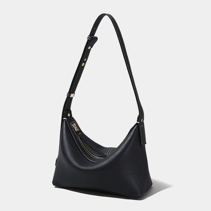 Genuine Grain Leather Hobo Bag Commuter Essential Versatile Crossbody for Everyday Chic Unique Design with Quality