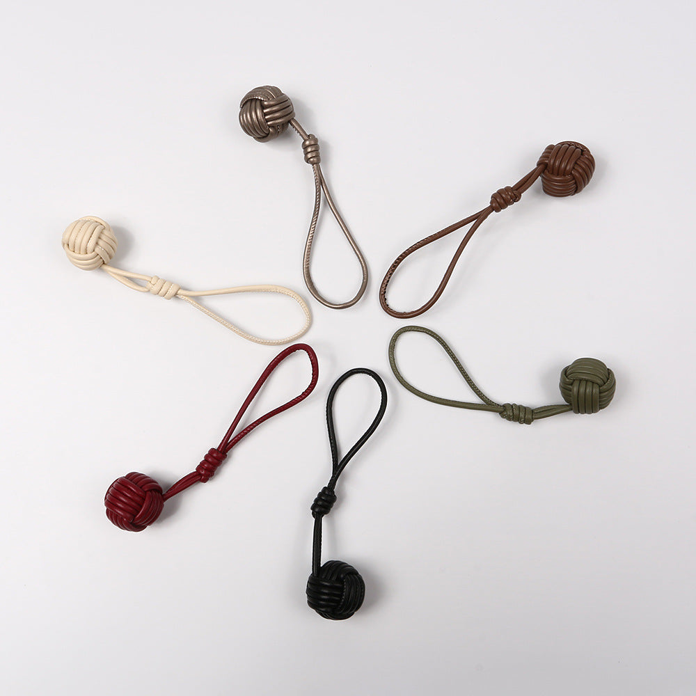 Korean Inspired Handmade Snowball Charm Unique Woven Design for Versatile Women's Bag Accessories Quality Handbag Pendant