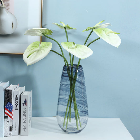 Luxurious Artificial Flamingo Pink Anthurium Flower Arrangement - Perfect for Studio Photography Props and Elegant Home Décor