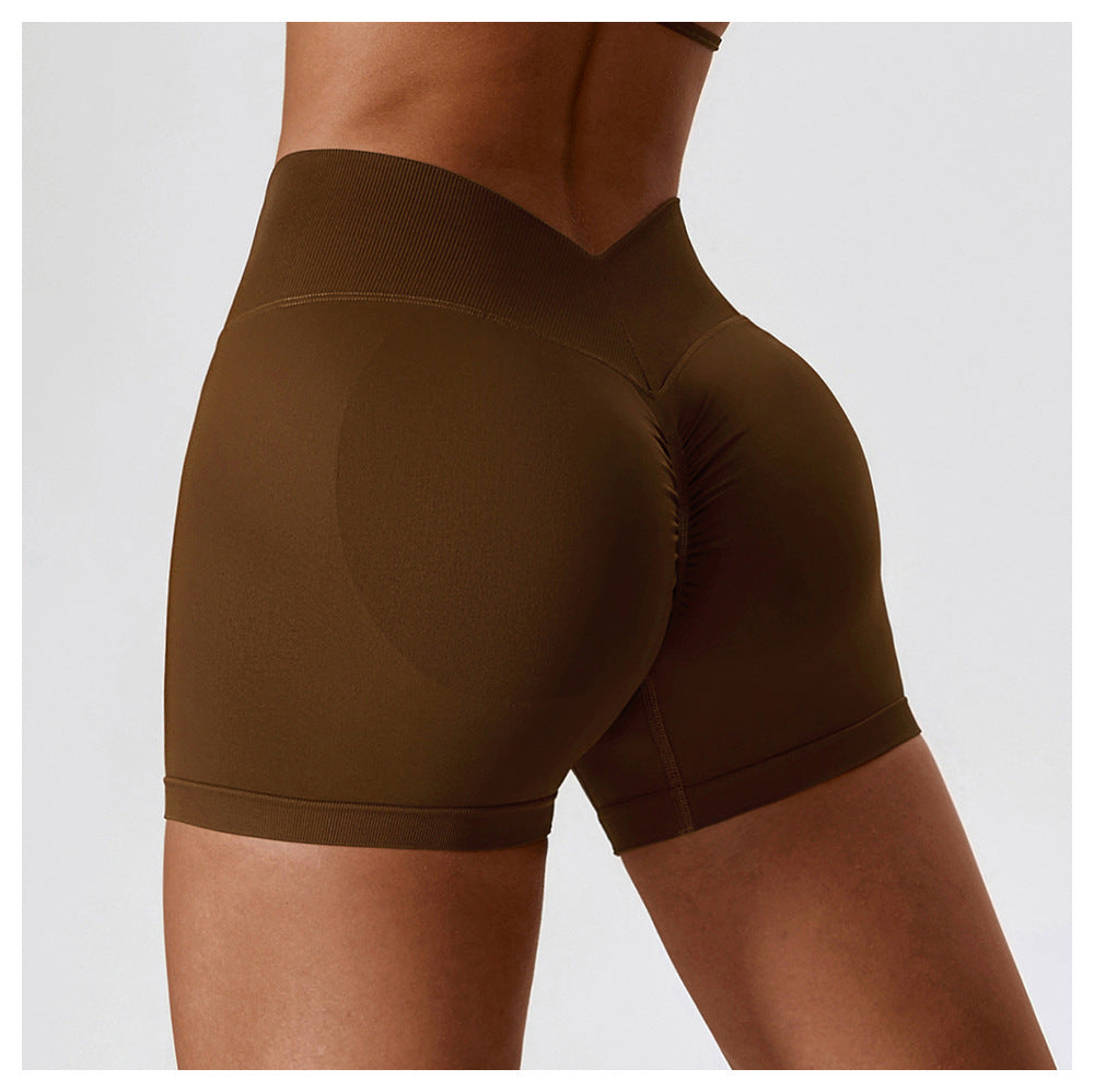 Seamless High Waisted Yoga Shorts for Tummy Control and Butt Lifting and Comfortable Exercise Shorts for Running and Workouts