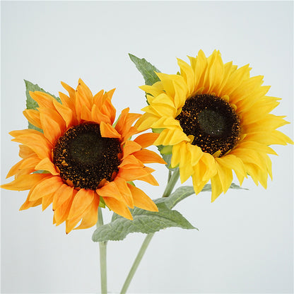 Realistic Single Stem Moisturizing Sunflower -  Soft Décor Floral Arrangement for Dining Table Display, Perfect Photo Prop for Any Occasion