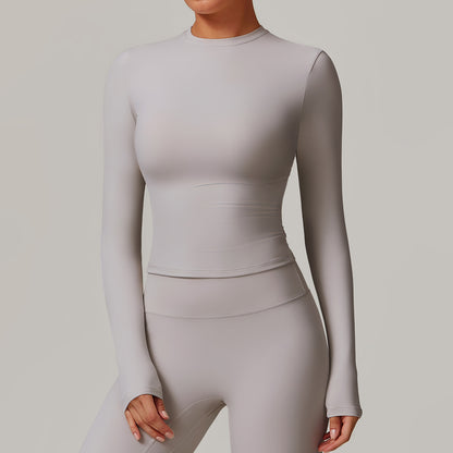 Versatile Long Sleeve Fleece Lined Yoga and Fitness High Neck Thermal Bodysuit for Comfort and Performance Style 8924