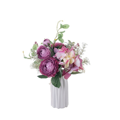 Suyalu Elegant Faux Hydrangea Bouquet - Stunning Wall Decor and Handheld Floral Arrangement for Home Decoration - CF01358B