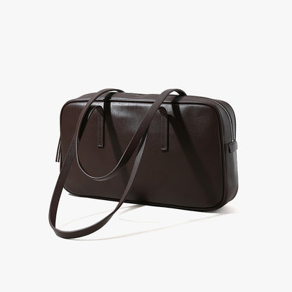 Spacious Leather Tote Bag for Women Boston Style Handbag for Everyday Commute and Casual Use