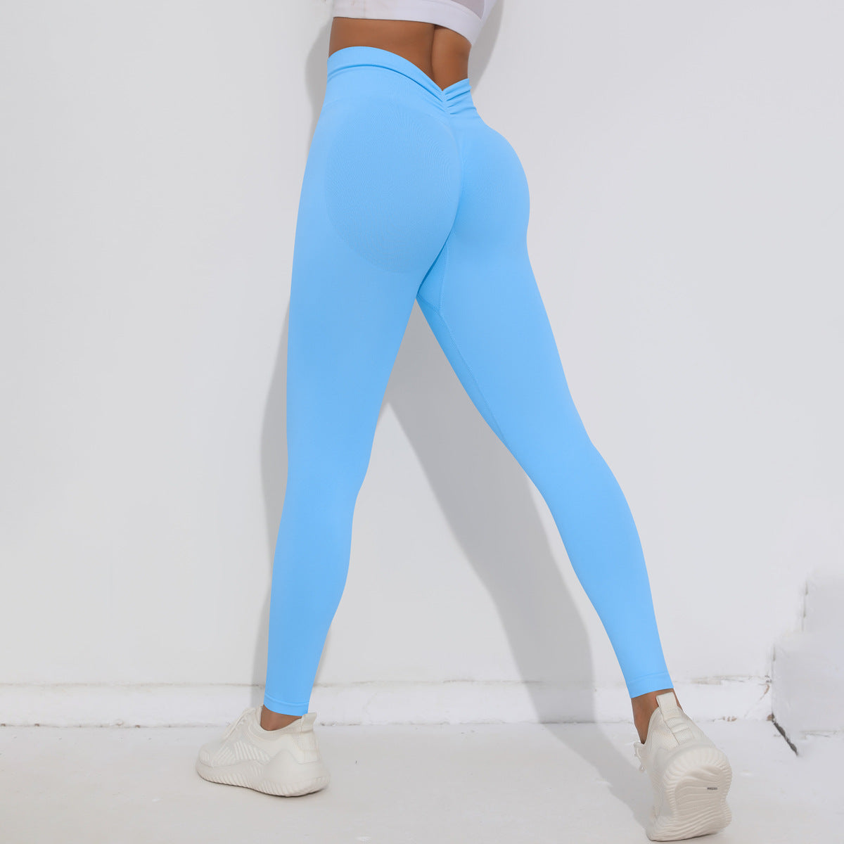 High Waist Seamless Peach Butt Lifting Leggings for Yoga Running and Fitness 3 4 Length for Comfort and Style