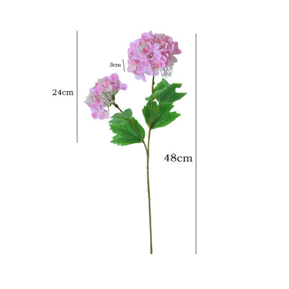 Realistic Touch Faux Hydrangea Flower Arrangement with Dual Heads - Perfect for Refreshing Table Decor, Wedding Events, and Home Styling