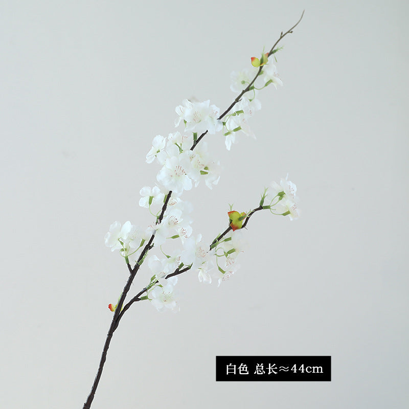 Realistic Double Branch Cherry Blossom Stems - Long Faux Silk Flowers for Wedding Decor, Aisle Arches, and Event Enhancements