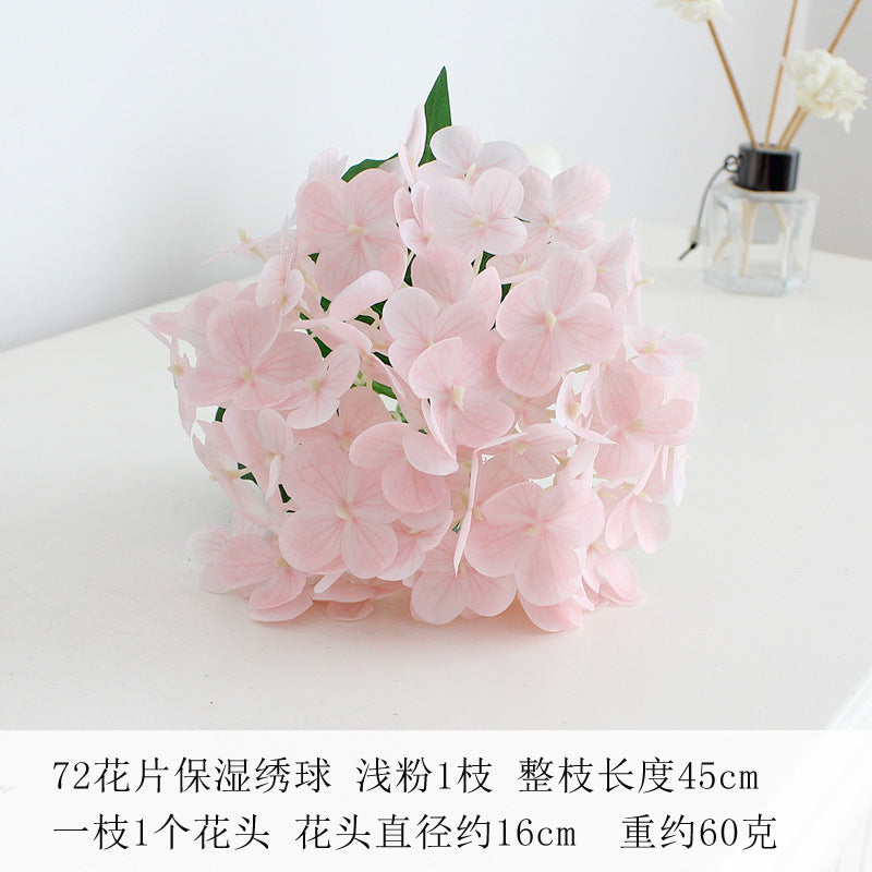 Realistic 72-Petal Hydrangea - Luxurious 3D-Printed Faux Floral Arrangement for Weddings and Home Decor - Long-Lasting Hydrating Effect