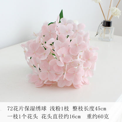 Realistic 72-Petal Hydrangea - Luxurious 3D-Printed Faux Floral Arrangement for Weddings and Home Decor - Long-Lasting Hydrating Effect